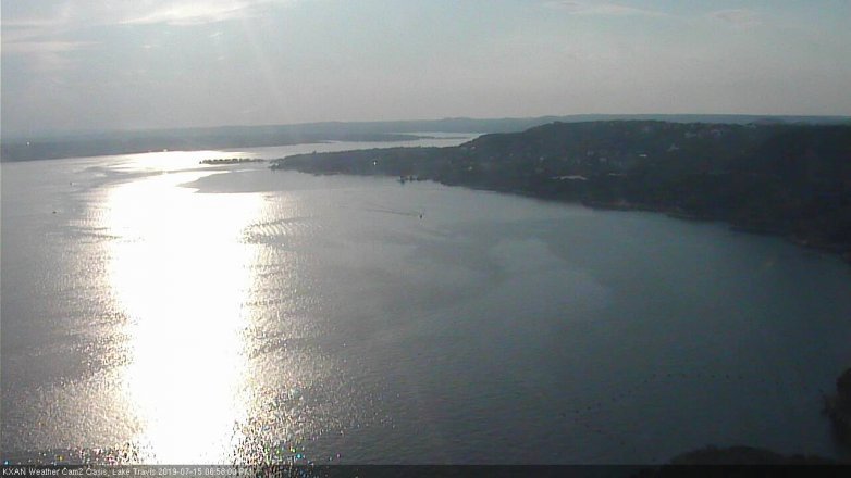 Lake Travis webcam, July 15, 2019 6:00 PM CT