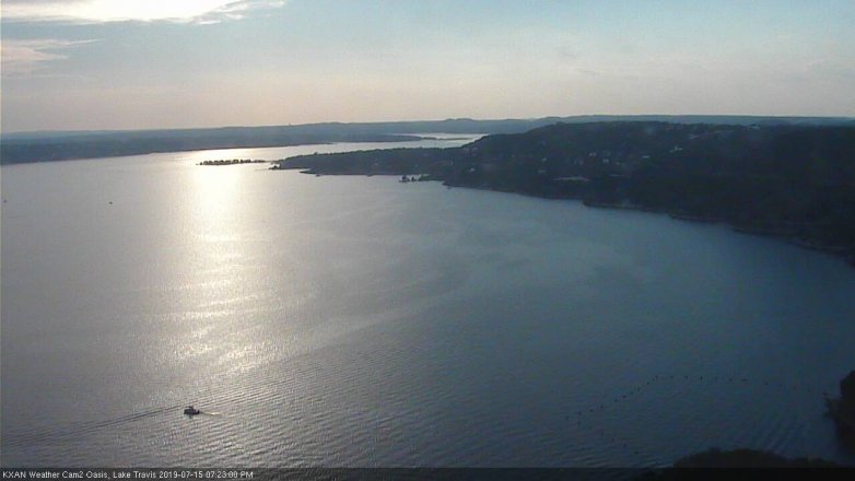 Lake Travis webcam, July 15, 2019 6:25 PM CT