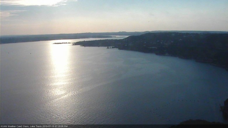 Lake Travis webcam, July 15, 2019 6:30 PM CT