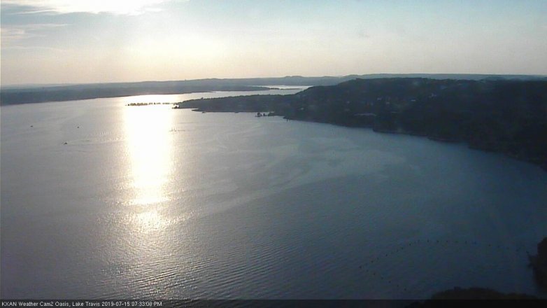 Lake Travis webcam, July 15, 2019 6:35 PM CT