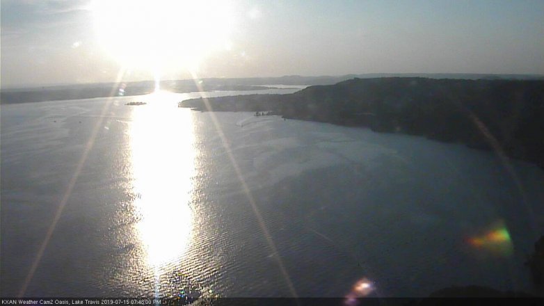 Lake Travis webcam, July 15, 2019 6:50 PM CT
