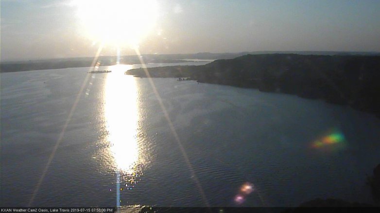 Lake Travis webcam, July 15, 2019 7:00 PM CT