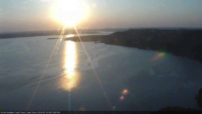 Lake Travis webcam, July 15, 2019 7:15 PM CT