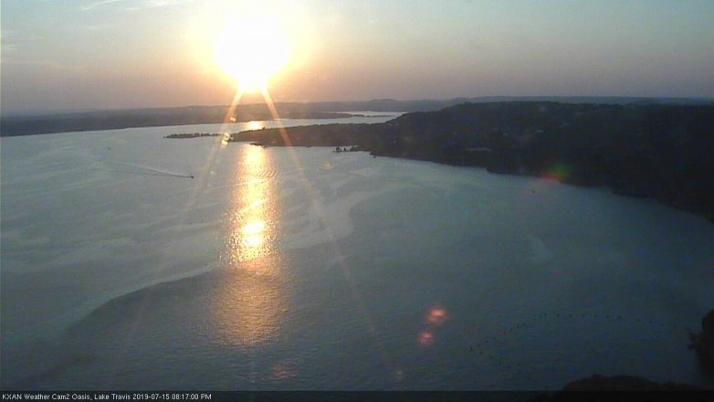 Lake Travis webcam, July 15, 2019 7:20 PM CT