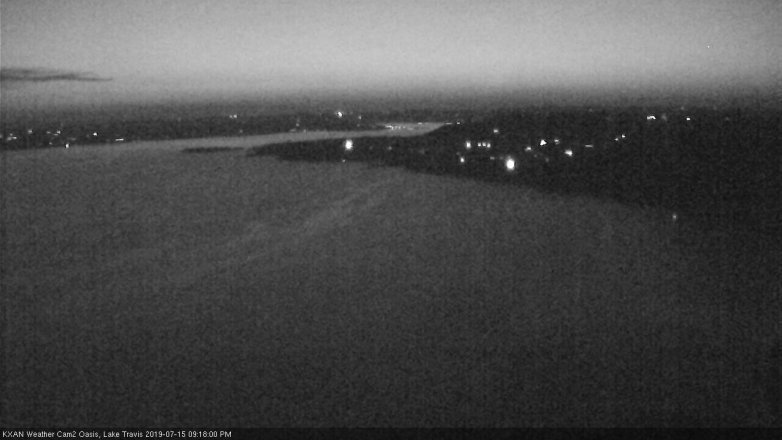 Lake Travis webcam, July 15, 2019 8:20 PM CT