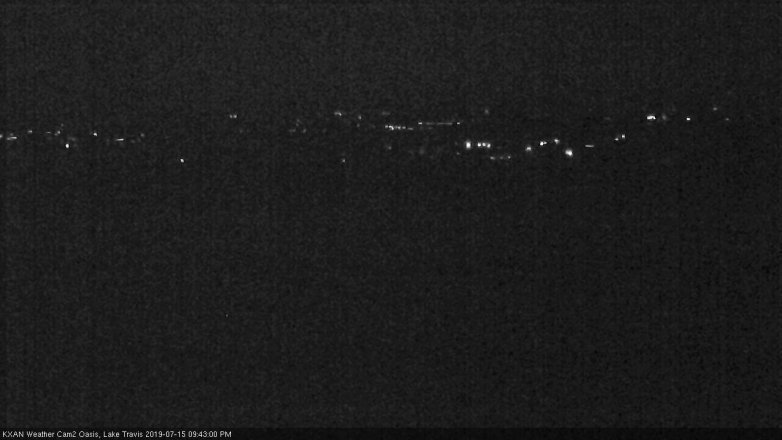 Lake Travis webcam, July 15, 2019 8:45 PM CT