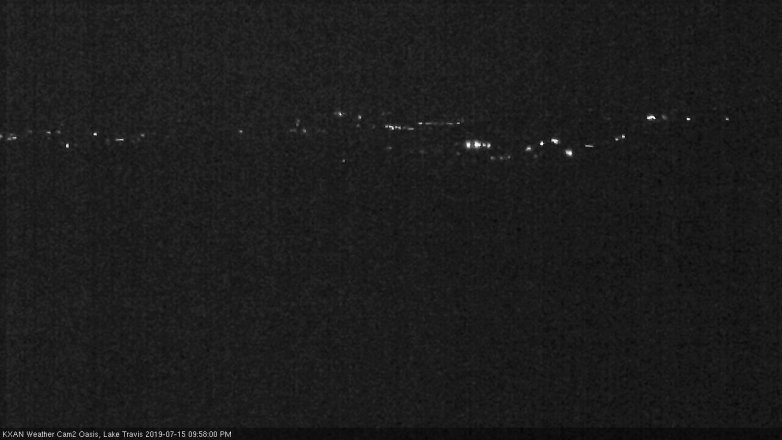 Lake Travis webcam, July 15, 2019 9:00 PM CT