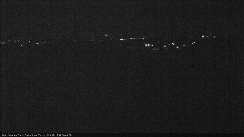 Lake Travis webcam, July 15, 2019 9:05 PM CT