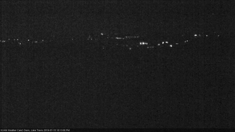 Lake Travis webcam, July 15, 2019 9:15 PM CT