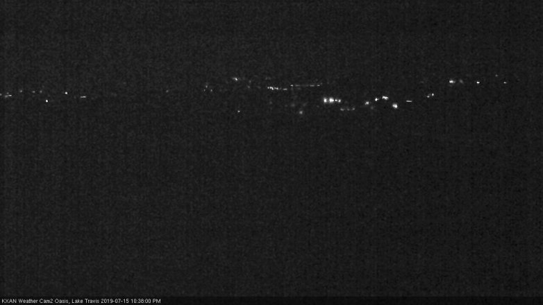 Lake Travis webcam, July 15, 2019 9:40 PM CT