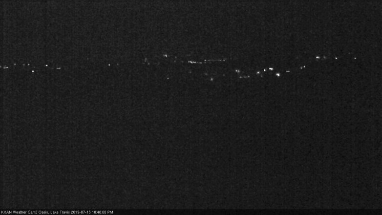 Lake Travis webcam, July 15, 2019 9:50 PM CT
