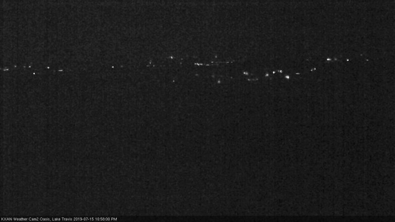 Lake Travis webcam, July 15, 2019 10:00 PM CT