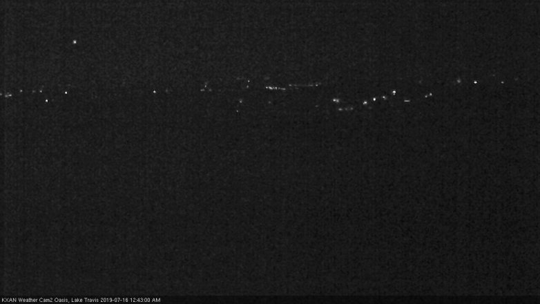 Lake Travis webcam, July 15, 2019 11:45 PM CT