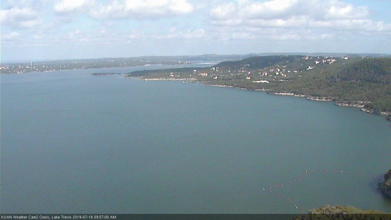Lake Travis webcam, July 16, 2019 9:00 AM CT