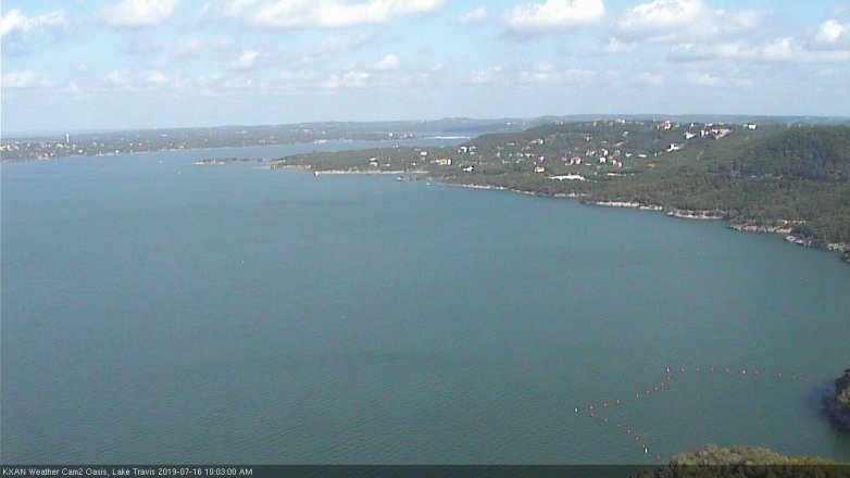 Lake Travis webcam, July 16, 2019 9:05 AM CT