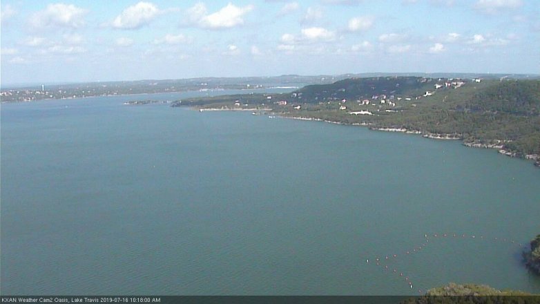 Lake Travis webcam, July 16, 2019 9:20 AM CT