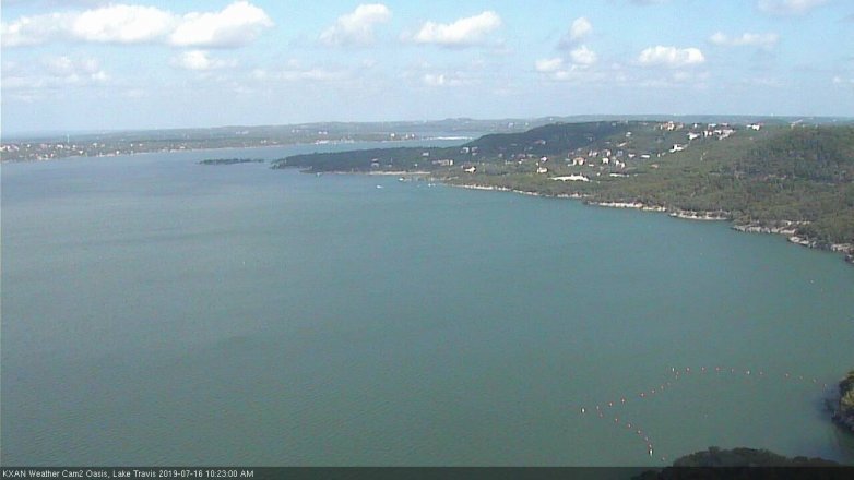 Lake Travis webcam, July 16, 2019 9:25 AM CT