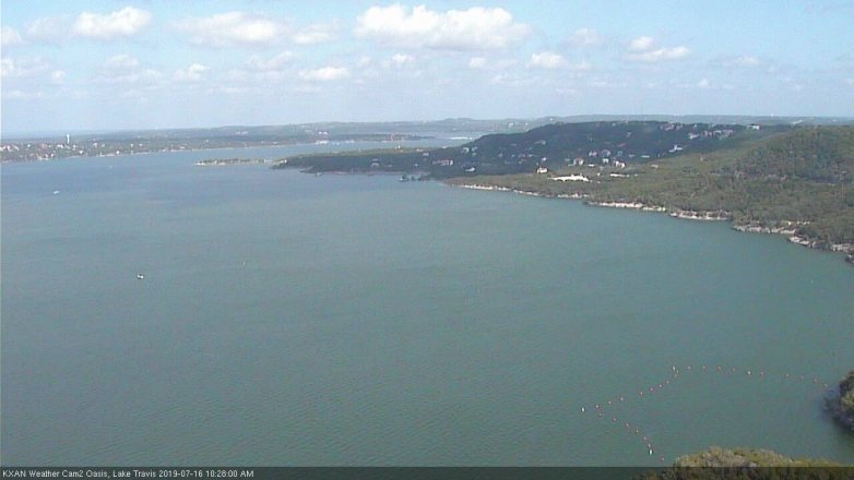 Lake Travis webcam, July 16, 2019 9:30 AM CT