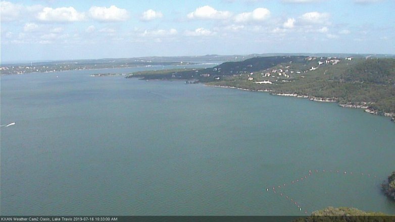 Lake Travis webcam, July 16, 2019 9:35 AM CT
