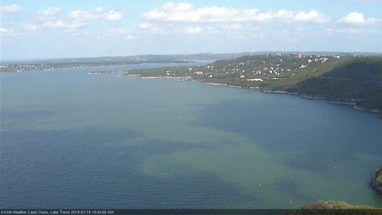 Lake Travis webcam, July 16, 2019 9:45 AM CT