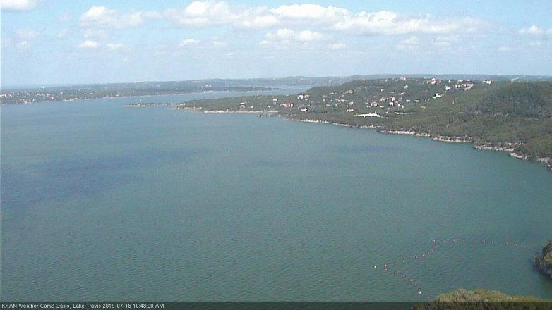 Lake Travis webcam, July 16, 2019 9:50 AM CT