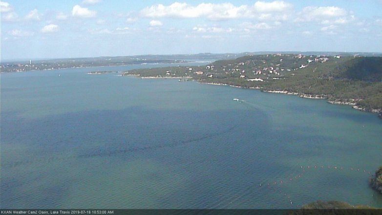 Lake Travis webcam, July 16, 2019 9:55 AM CT