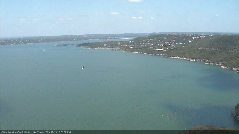 Lake Travis webcam, July 16, 2019 11:30 AM CT