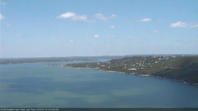 Lake Travis webcam, July 16, 2019 11:45 AM CT