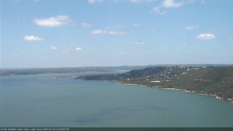 Lake Travis webcam, July 16, 2019 11:55 AM CT