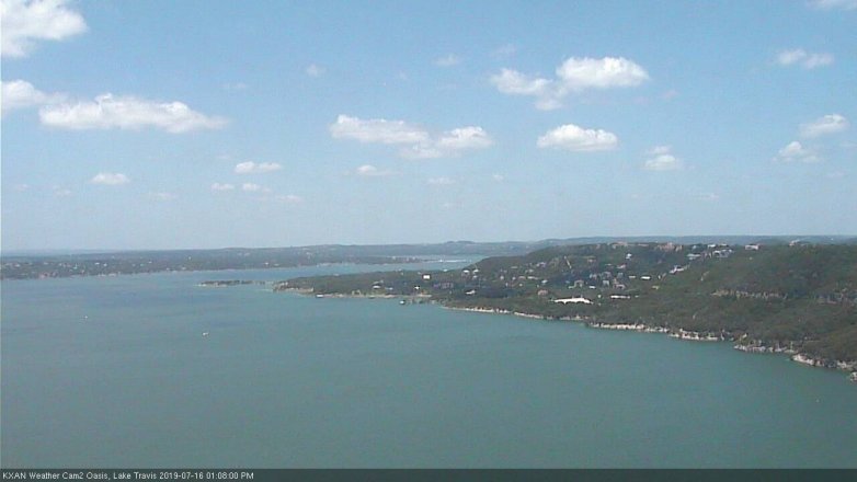 Lake Travis webcam, July 16, 2019 12:10 PM CT