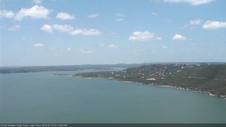 Lake Travis webcam, July 16, 2019 12:15 PM CT