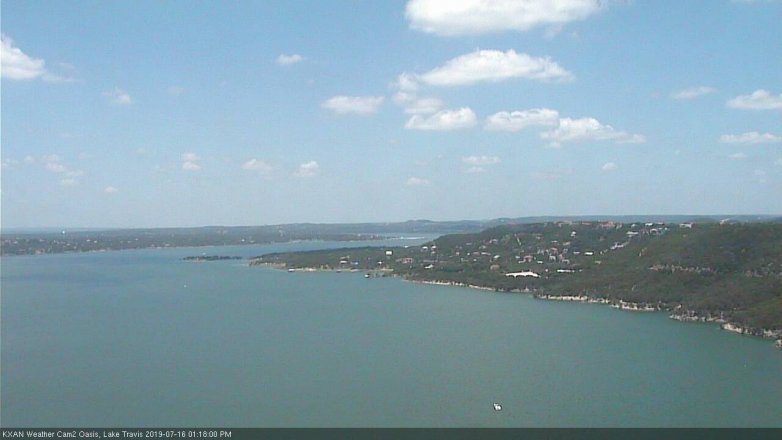 Lake Travis webcam, July 16, 2019 12:20 PM CT