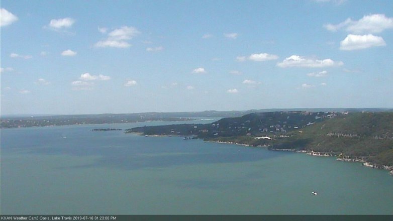 Lake Travis webcam, July 16, 2019 12:25 PM CT