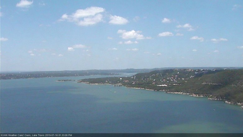 Lake Travis webcam, July 16, 2019 12:35 PM CT