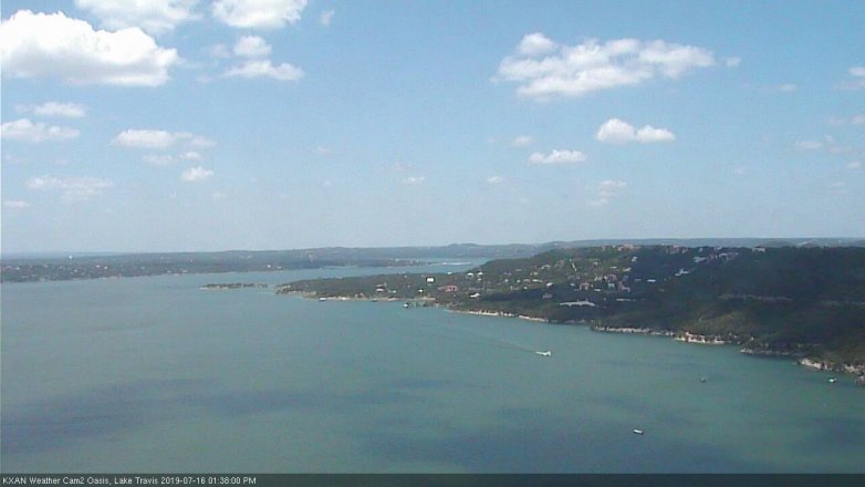 Lake Travis webcam, July 16, 2019 12:40 PM CT