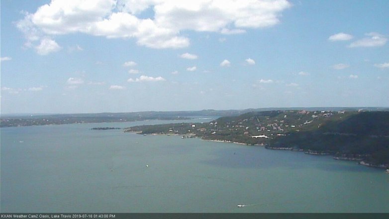Lake Travis webcam, July 16, 2019 12:45 PM CT