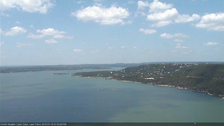 Lake Travis webcam, July 16, 2019 12:55 PM CT