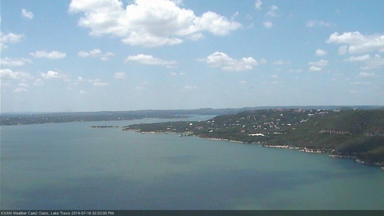 Lake Travis webcam, July 16, 2019 1:05 PM CT