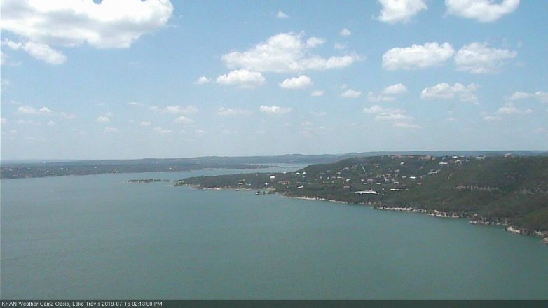 Lake Travis webcam, July 16, 2019 1:15 PM CT
