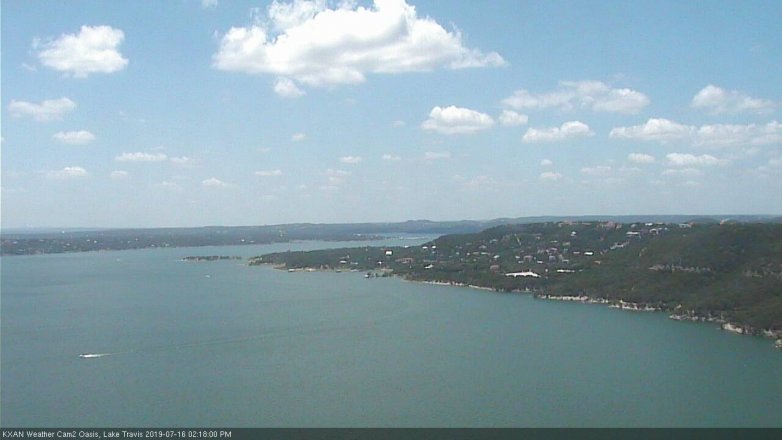 Lake Travis webcam, July 16, 2019 1:20 PM CT
