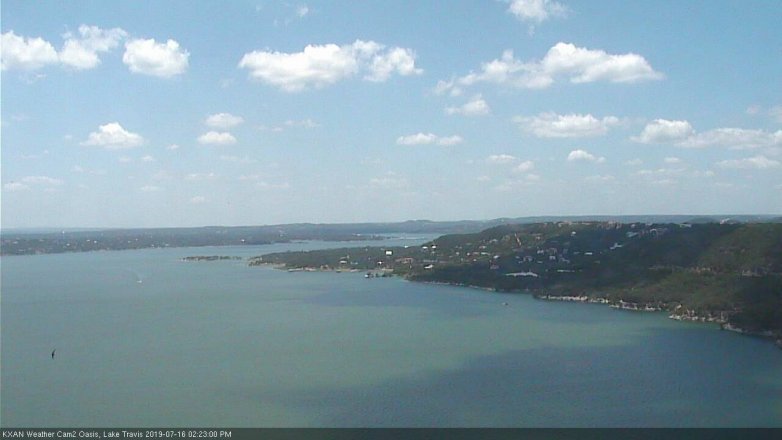Lake Travis webcam, July 16, 2019 1:25 PM CT