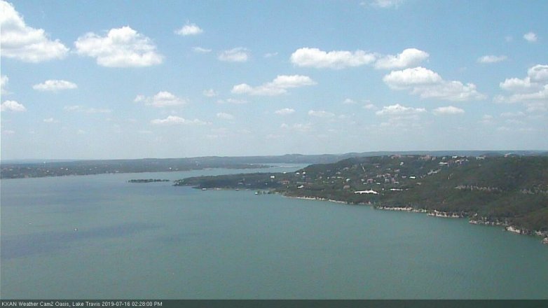 Lake Travis webcam, July 16, 2019 1:30 PM CT