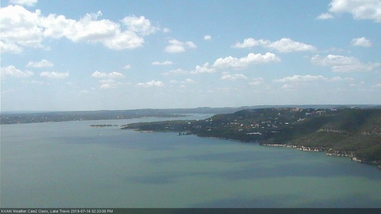 Lake Travis webcam, July 16, 2019 1:35 PM CT