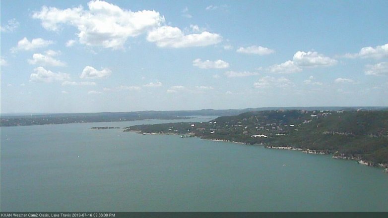 Lake Travis webcam, July 16, 2019 1:40 PM CT