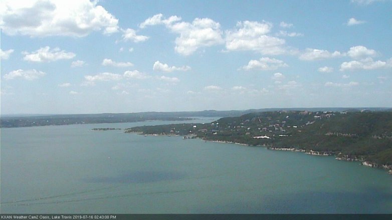 Lake Travis webcam, July 16, 2019 1:45 PM CT