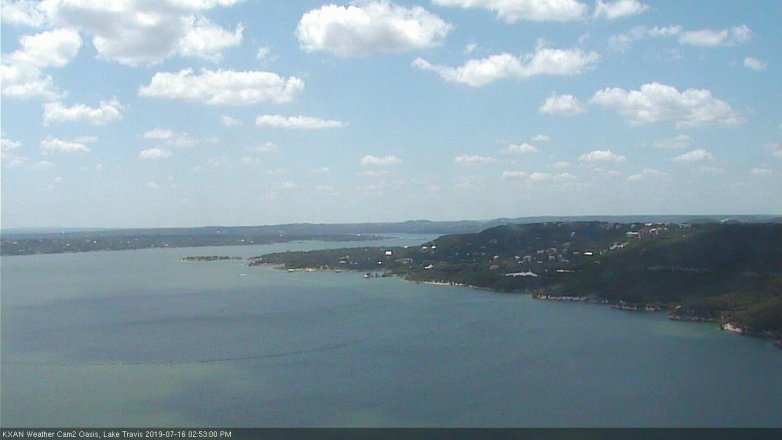 Lake Travis webcam, July 16, 2019 1:55 PM CT