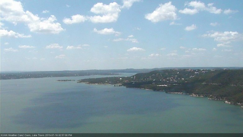 Lake Travis webcam, July 16, 2019 2:00 PM CT