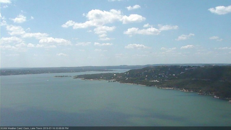 Lake Travis webcam, July 16, 2019 2:10 PM CT