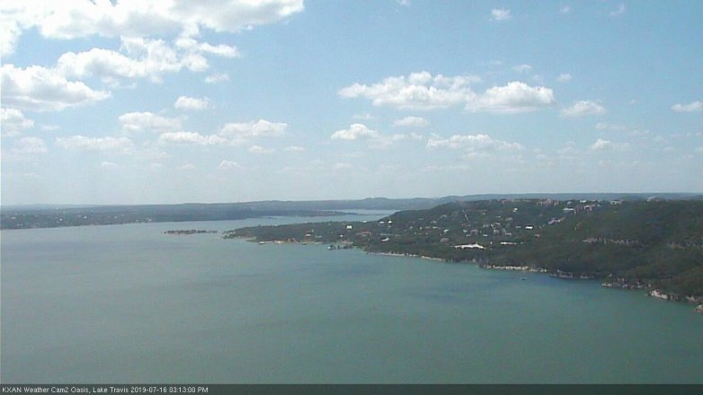 Lake Travis webcam, July 16, 2019 2:15 PM CT