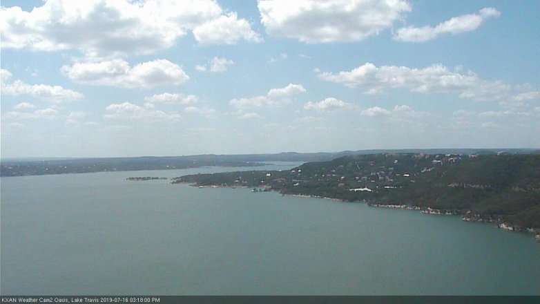 Lake Travis webcam, July 16, 2019 2:20 PM CT